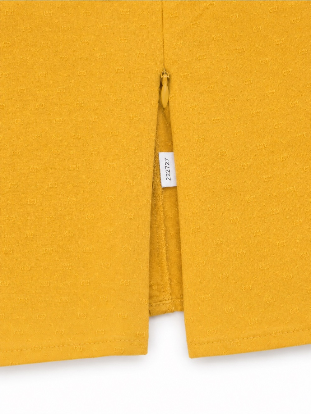 LOFT Petite Medium Mustard Yellow Ruffle V-Neck Blouse Short Sleeve PM - Picture 4 of 6